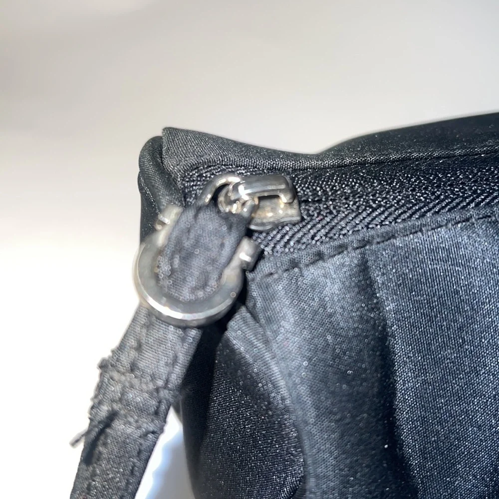 Salvatore Ferragamo Black Cosmetics Clutch Pouch